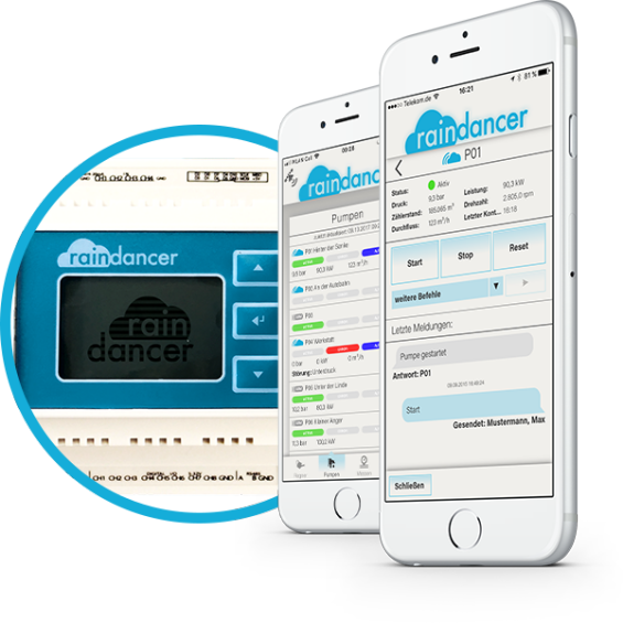 Raindancer Beacon systemöversikt — pumpövervakning och reglering